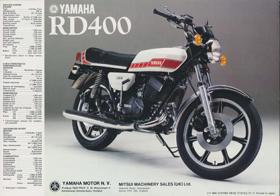 yamaha rd400 brochure